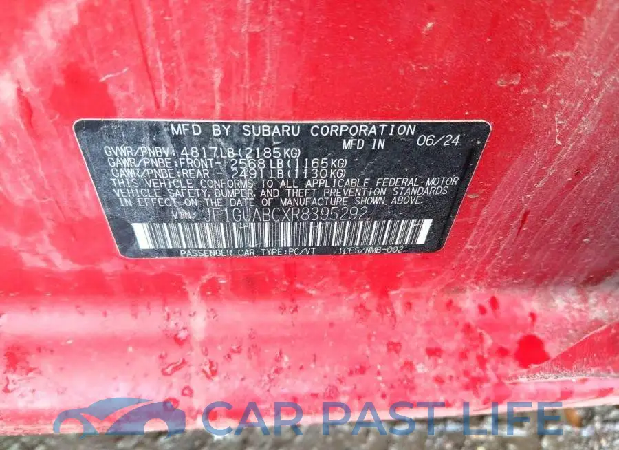 JF1GUABCXR8395292# 12
