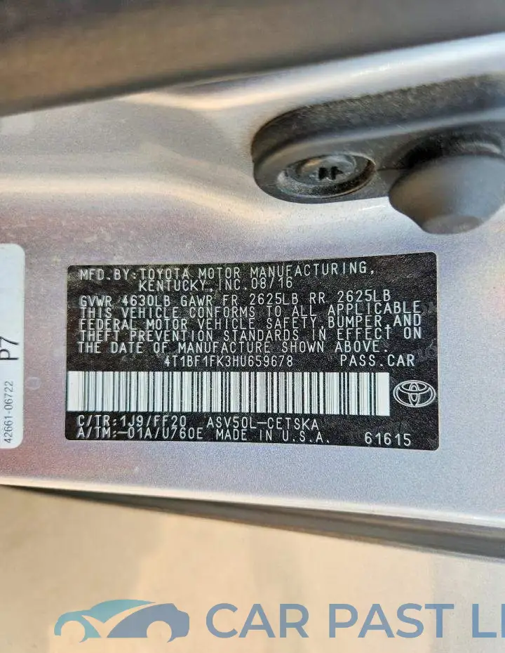 4T1BF1FK3HU659678# 13