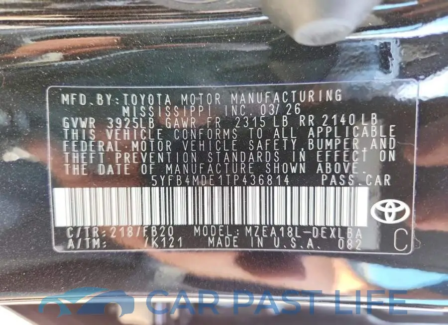 5YFB4MDE1TP436814# 12