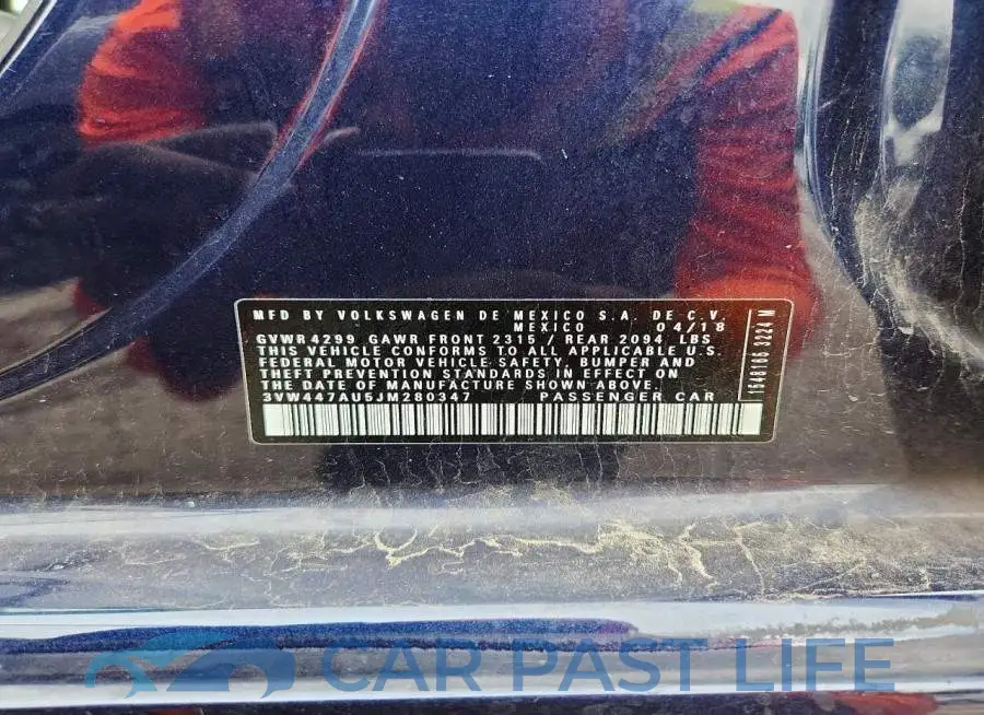 3VW447AU5JM280347# 12