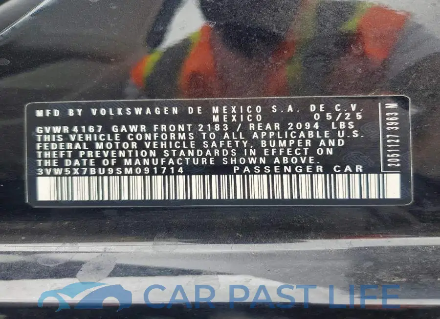 3VW5X7BU9SM091714# 12