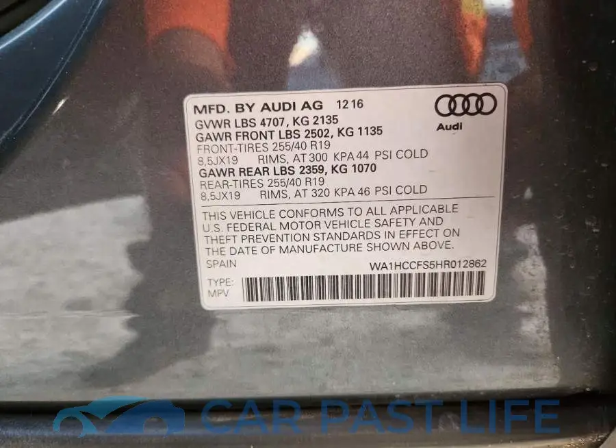 WA1HCCFS5HR012862# 12