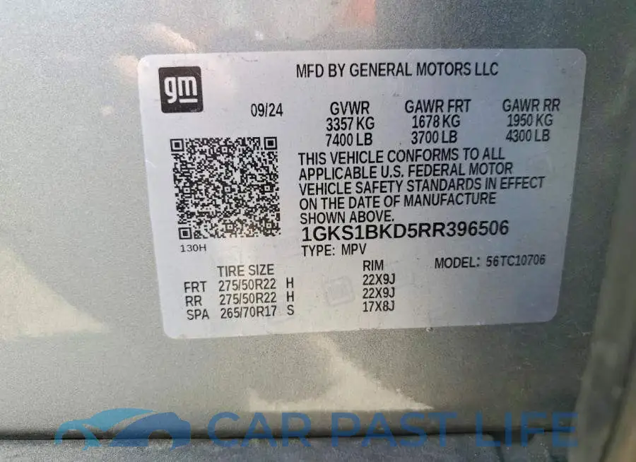 1GKS1BKD5RR396506# 14