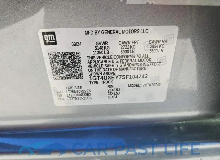 1GT4UXEY7SF104742# 12