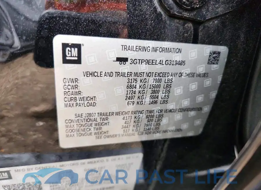 3GTP9EEL4LG319485# 12