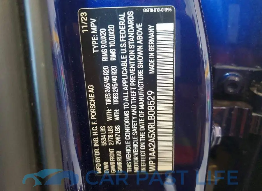 WP1AA2A5XRLB08529# 13