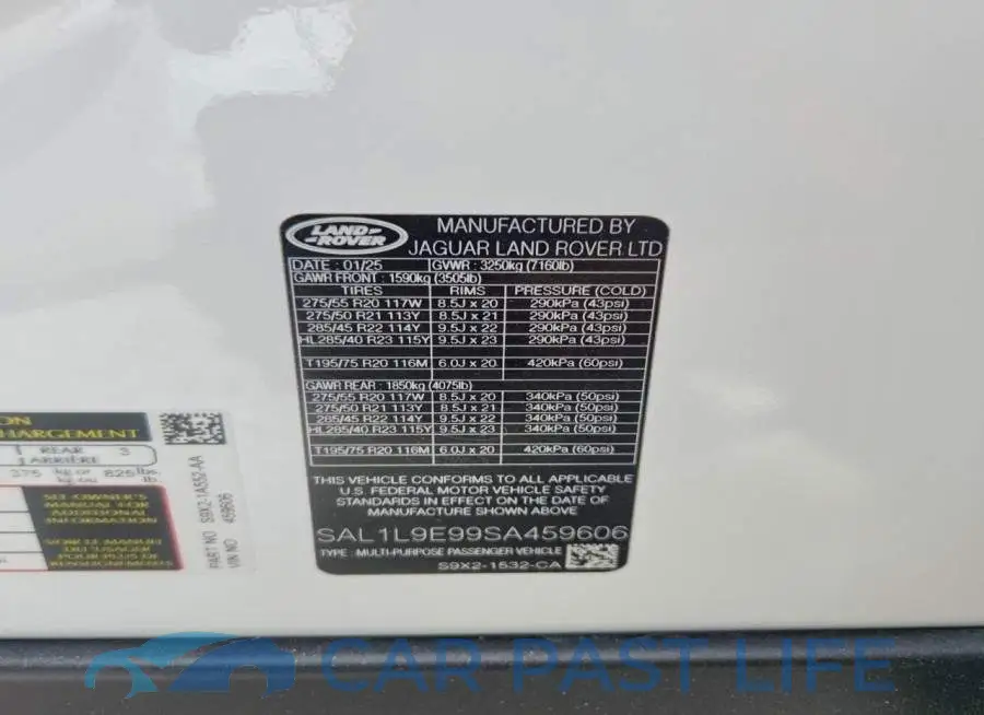 SAL1L9E99SA459606# 12