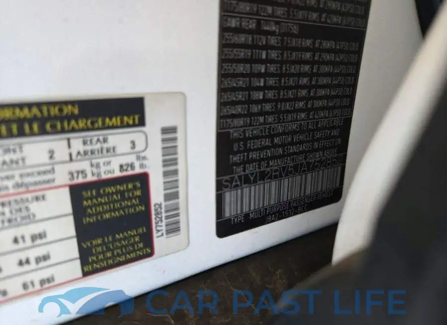 SALYL2RV5JA752852# 13