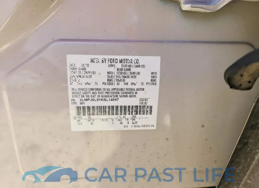 2LMPJ6L91KBL14847# 14