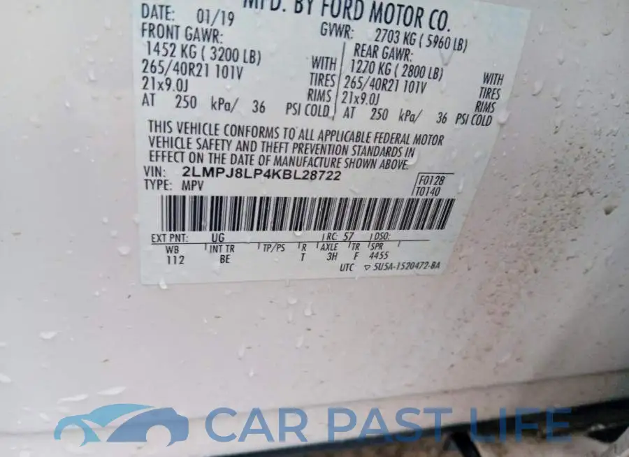 2LMPJ8LP4KBL28722# 12