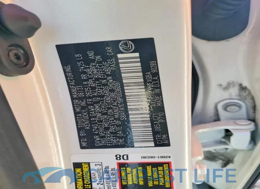 58AFA1C19PU036097# 13