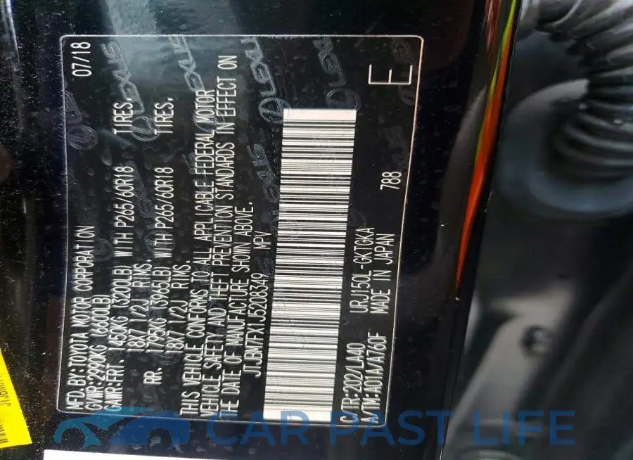 JTJBM7FX1J5208349# 13