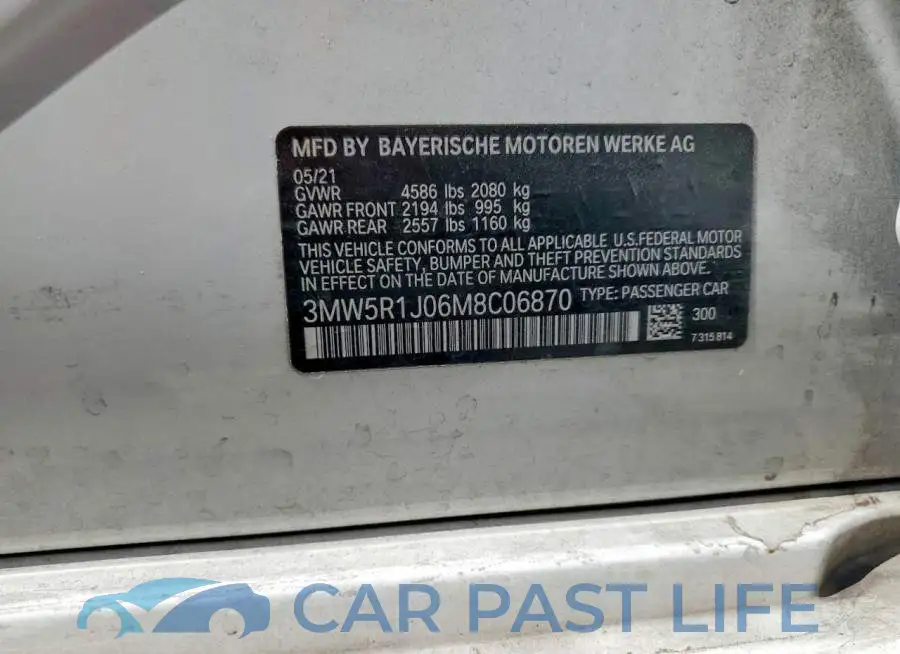 3MW5R1J06M8C06870# 12