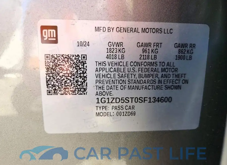 1G1ZD5ST0SF134600# 12