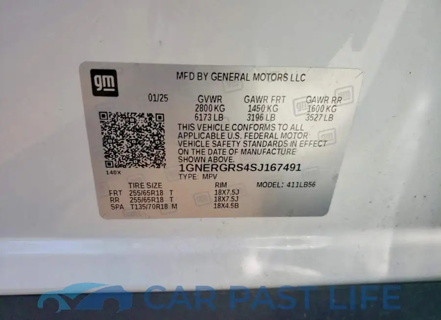 1GNERGRS4SJ167491# 13