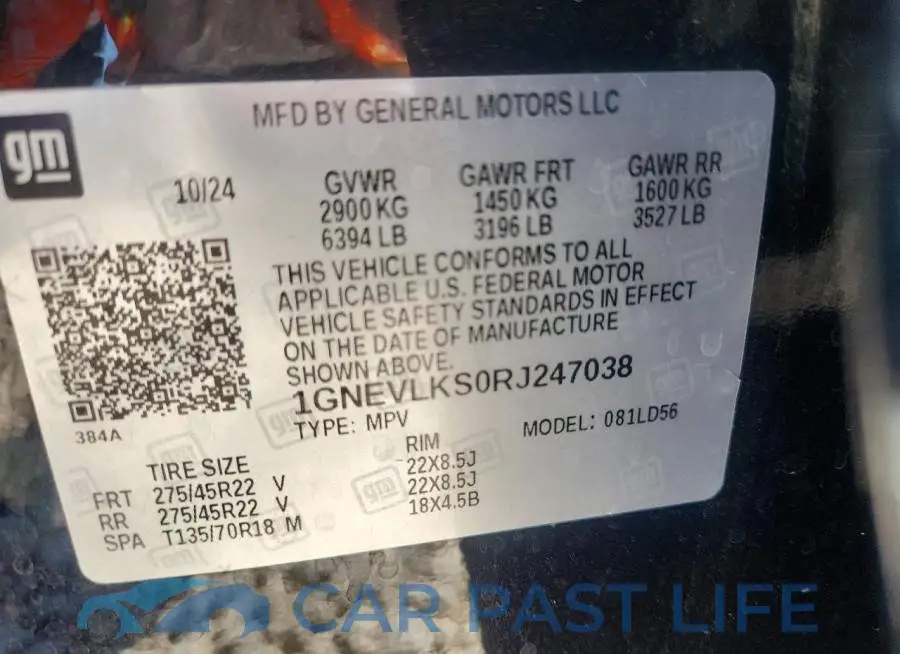 1GNEVLKS0RJ247038# 13