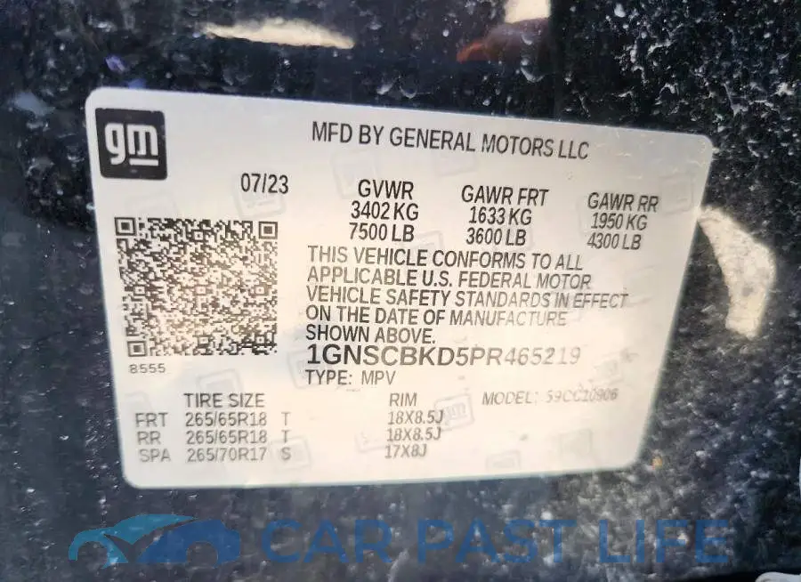 1GNSCBKD5PR465219# 14