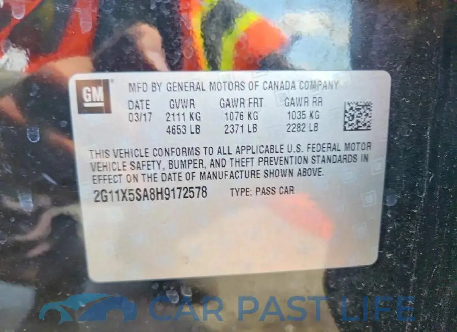 2G11X5SA8H9172578# 13