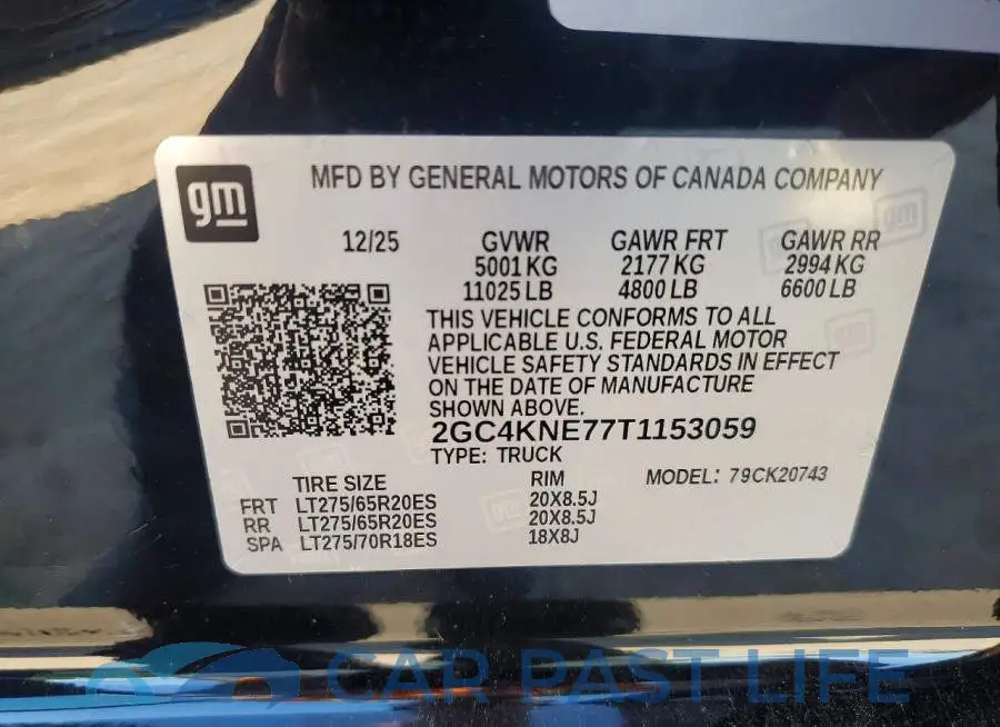 2GC4KNE77T1153059# 13