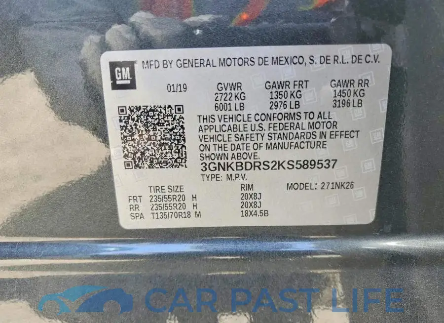 3GNKBDRS2KS589537# 14
