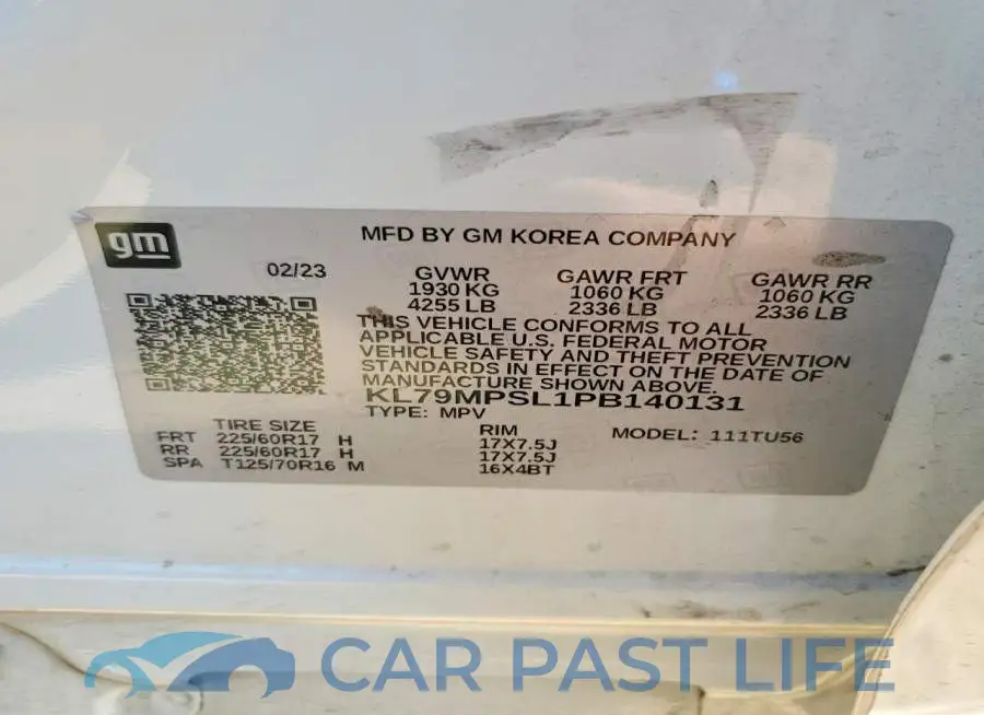 KL79MPSL1PB140131# 12