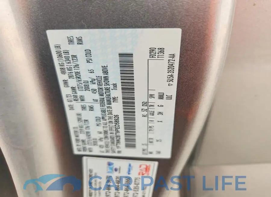 1FT8W2BT9PED58926# 12