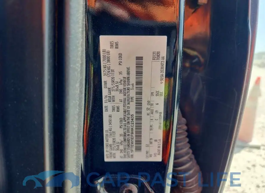 1FTEW1EF9HKC23435# 12