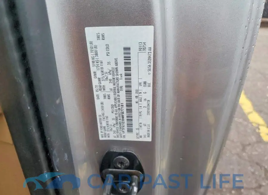 1FTFX1E59MFB77181# 12