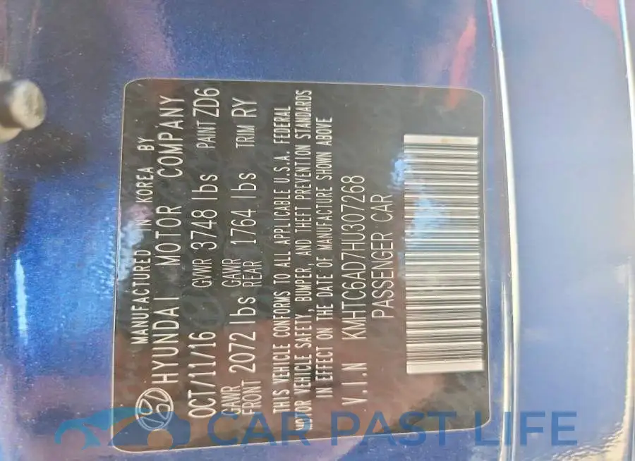 KMHTC6AD7HU307268# 12