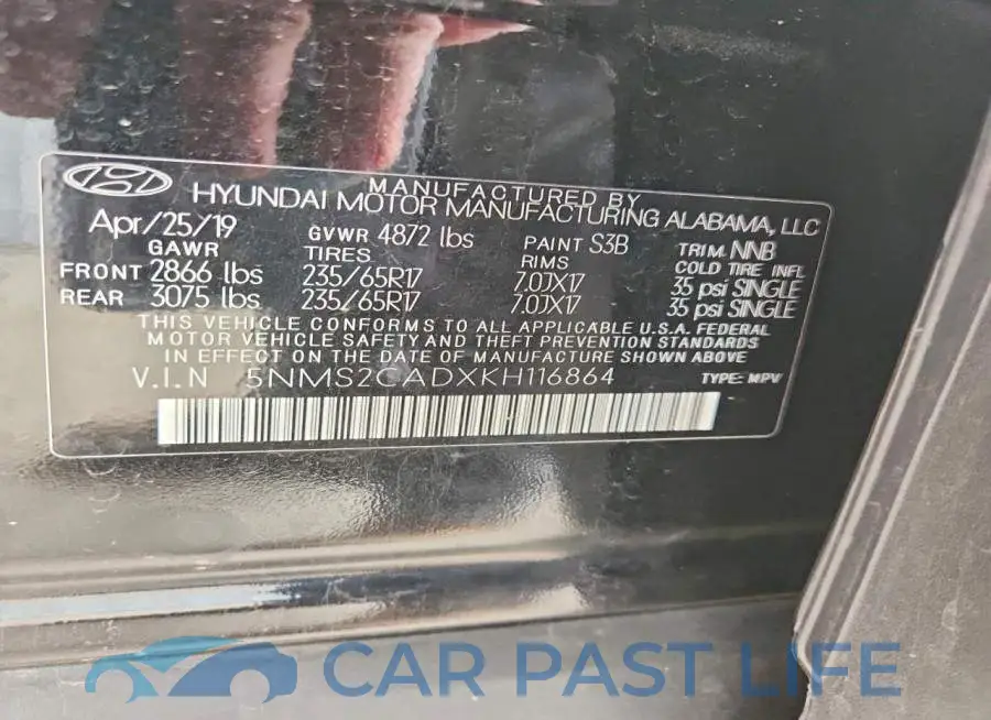 5NMS2CADXKH116864# 13