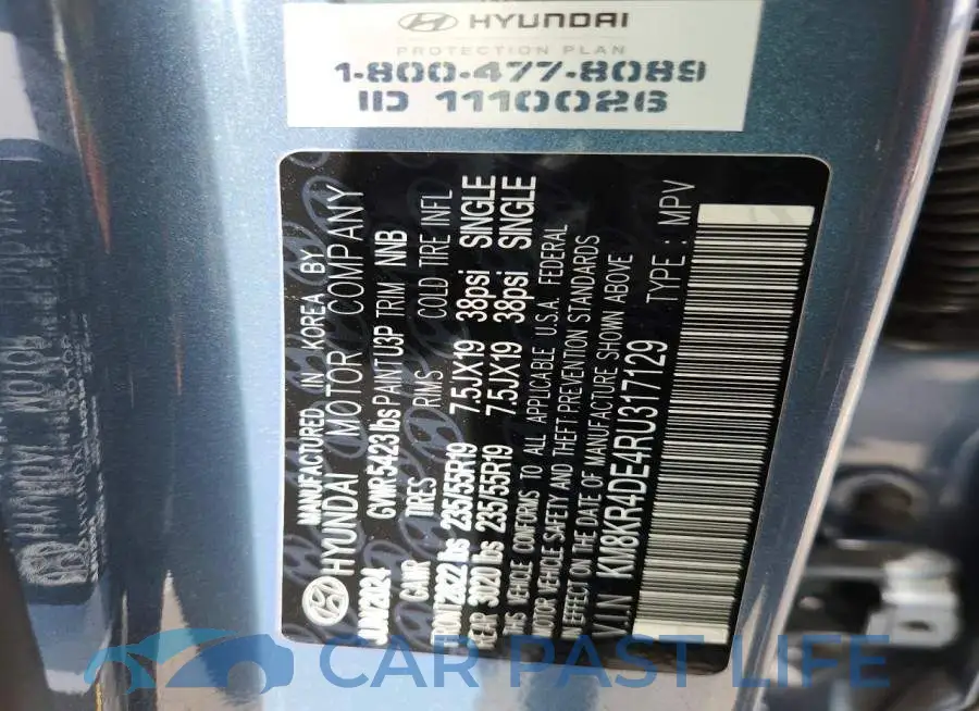 KM8KR4DE4RU317129# 12