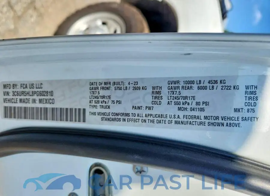 3C6UR5HL8PG602810# 13