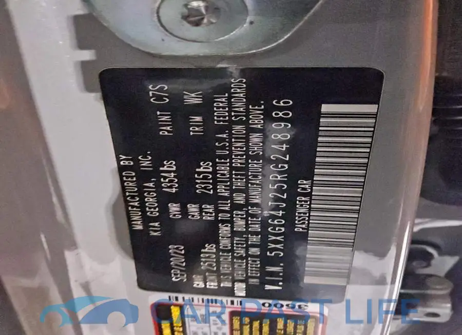 5XXG64J25RG248986# 13