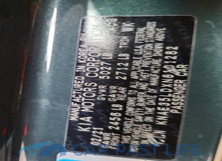 KNAE35LDXN6101282# 12