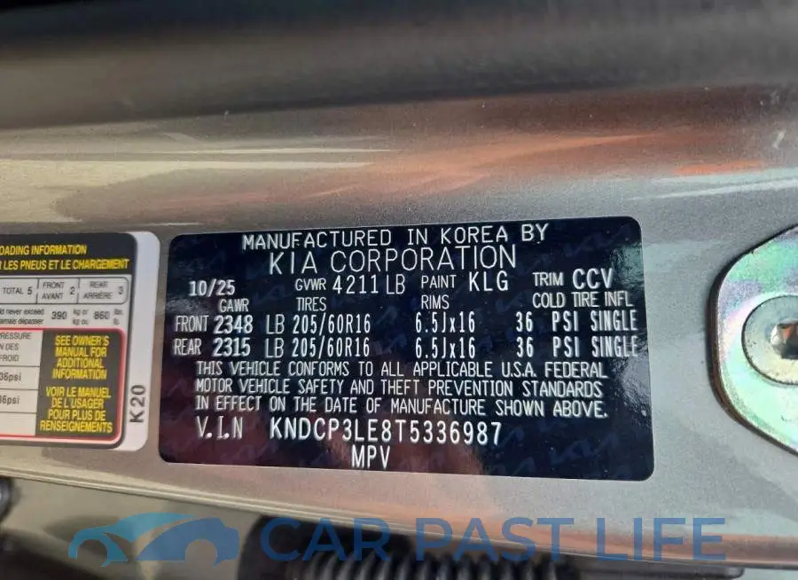 KNDCP3LE8T5336987# 14