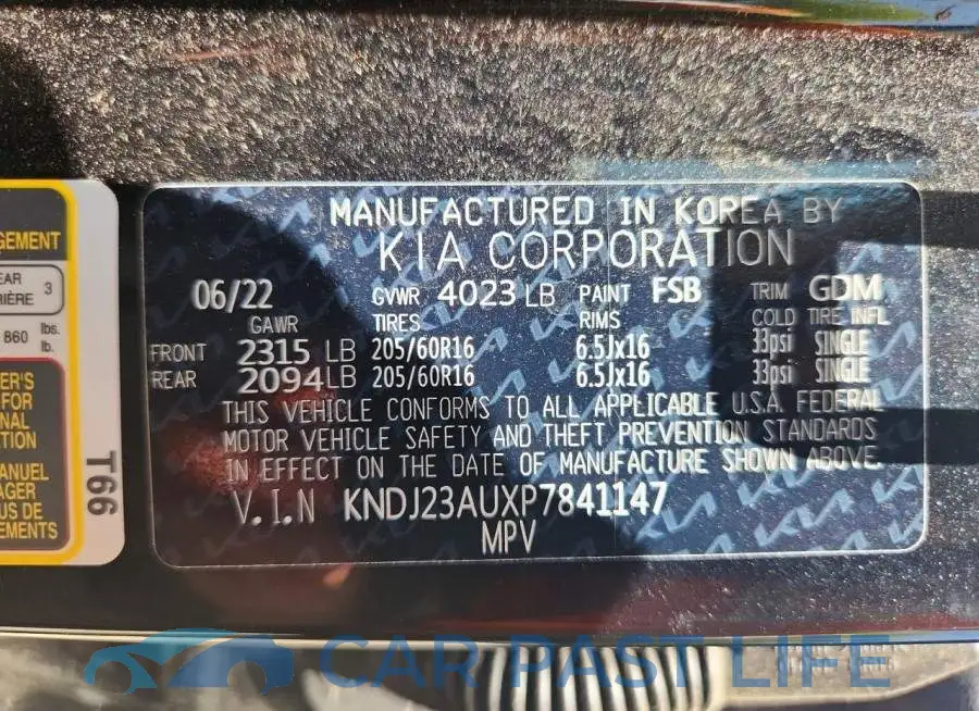 KNDJ23AUXP7841147# 13