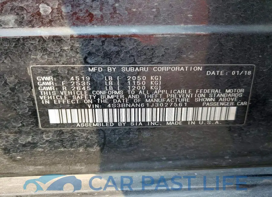 4S3BNAN61J3027561# 12