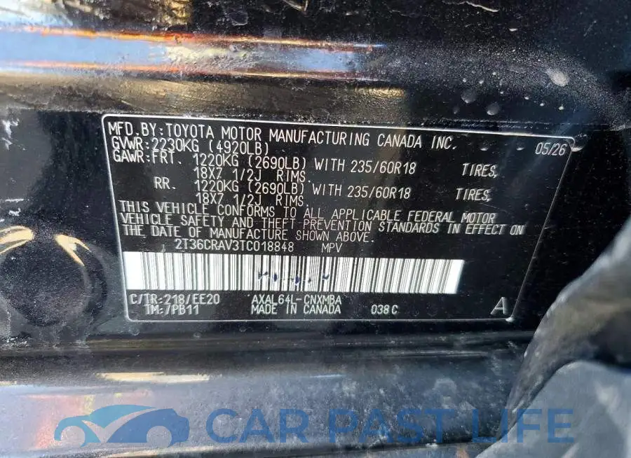 2T36CRAV3TC018848# 13