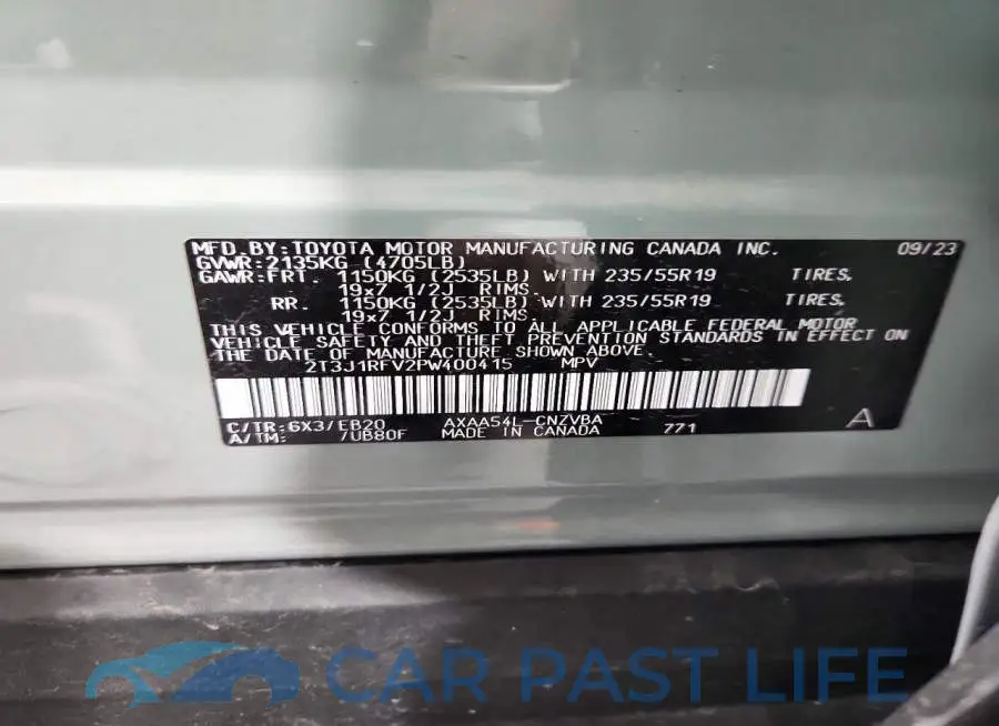 2T3J1RFV2PW400415# 13