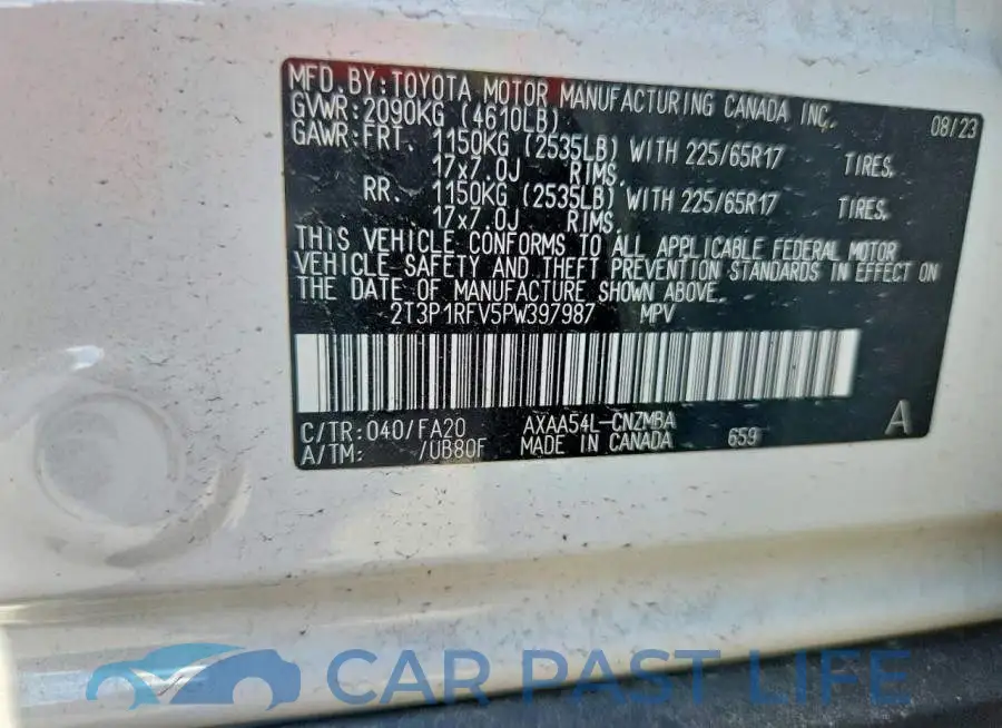 2T3P1RFV5PW397987# 14