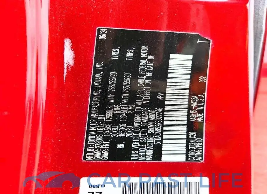 5TDACAB53RS027746# 14