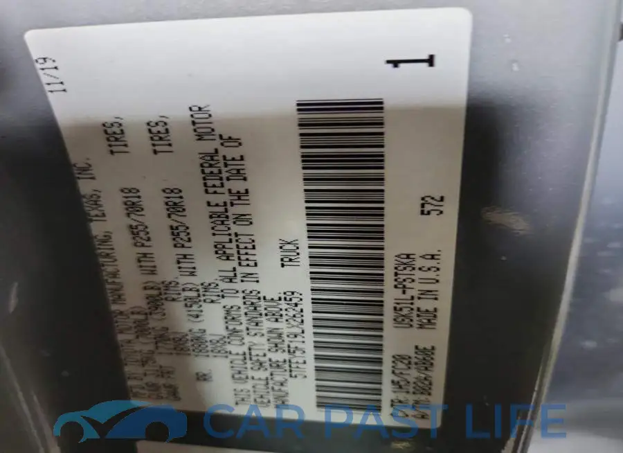 5TFEY5F19LX262459# 12