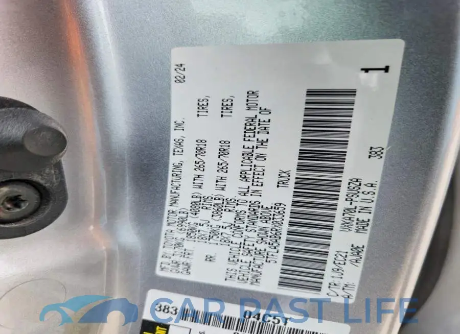 5TFLA5AB6RX033659# 12
