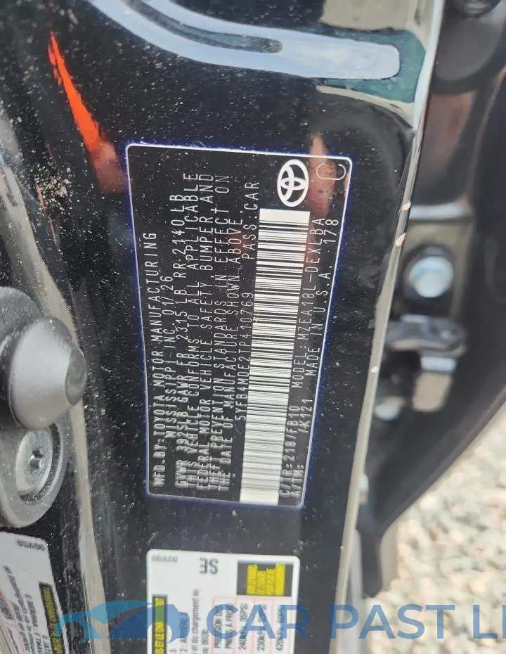 5YFB4MDE2TP410769# 12