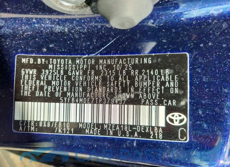 5YFB4MDE7TP379437# 12