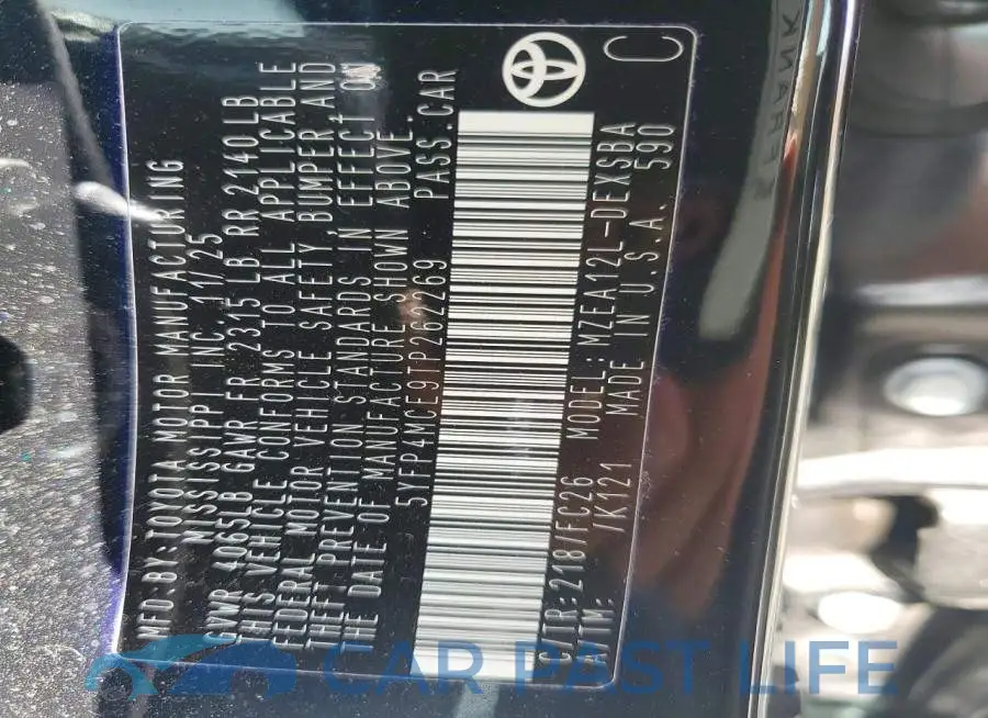 5YFP4MCE9TP262269# 13