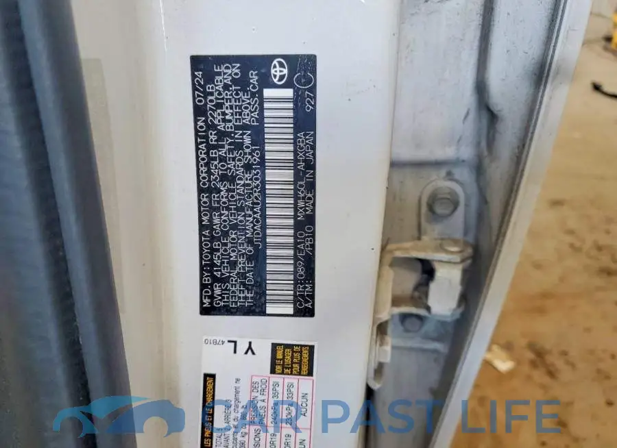 JTDACAAU2R3031961# 12