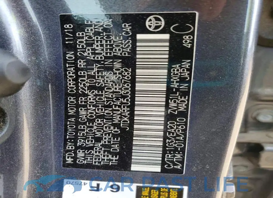 JTDKARFU5J3067682# 12