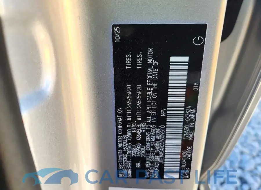 JTEVA5AR2S5009510# 13