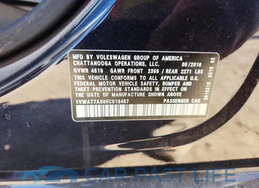 1VWAT7A30HC019457# 12